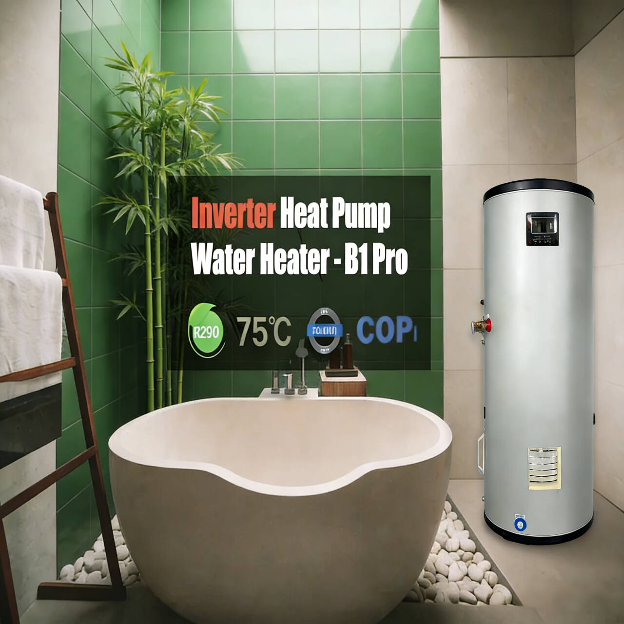 Home Bathroom Water Heater - Pemanas Air Pompa Panas All-in-One 200L