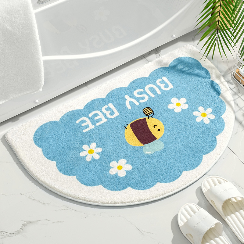 Home Bathroom Floor Mats - Karpet Lantai Kasmir Imitasi Lembut Kartun