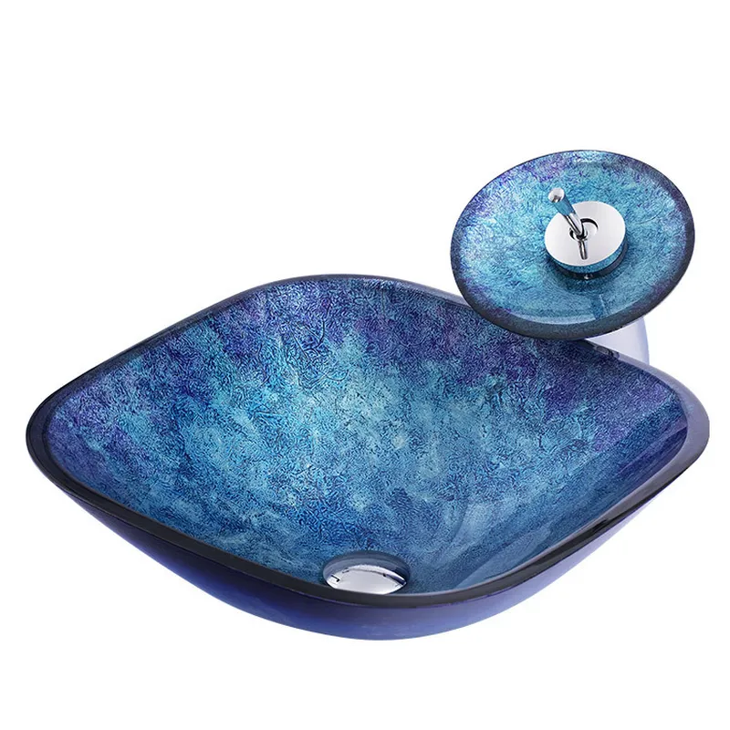 Home Bathroom Ware - Wastafel Kaca Tempered Modern, Bak Cuci