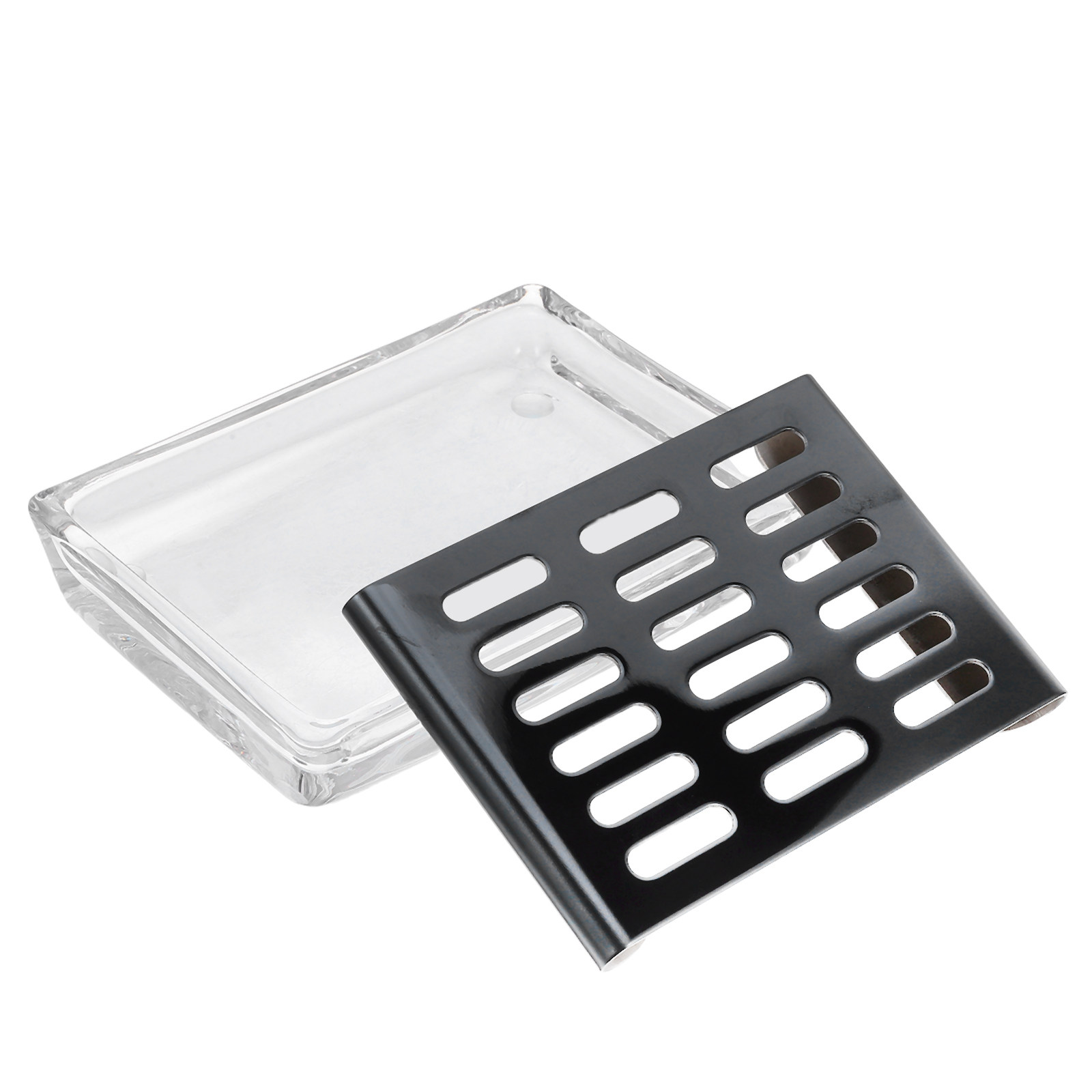 Glass Soap Dish - Wadah Sabun Kaca Persegi Panjang dengan