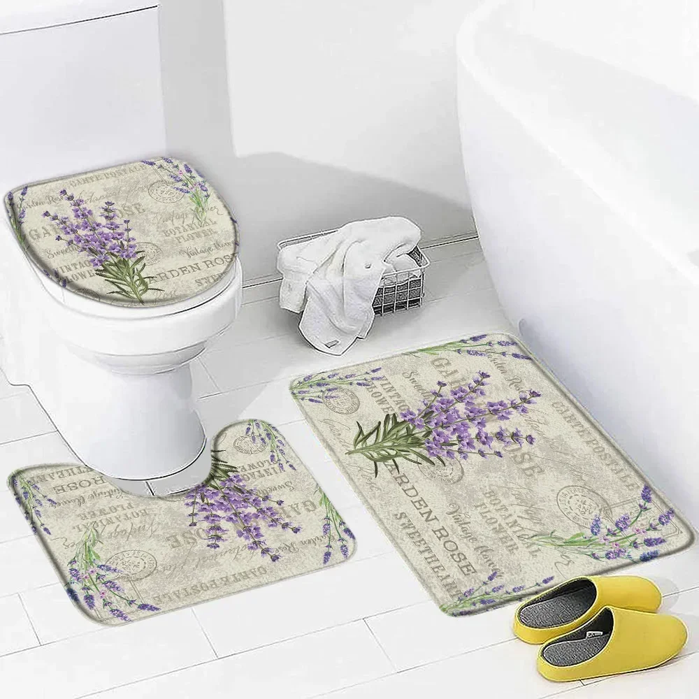 Zara Home Bathroom Rug - Keset kamar mandi Lavender ungu, Set