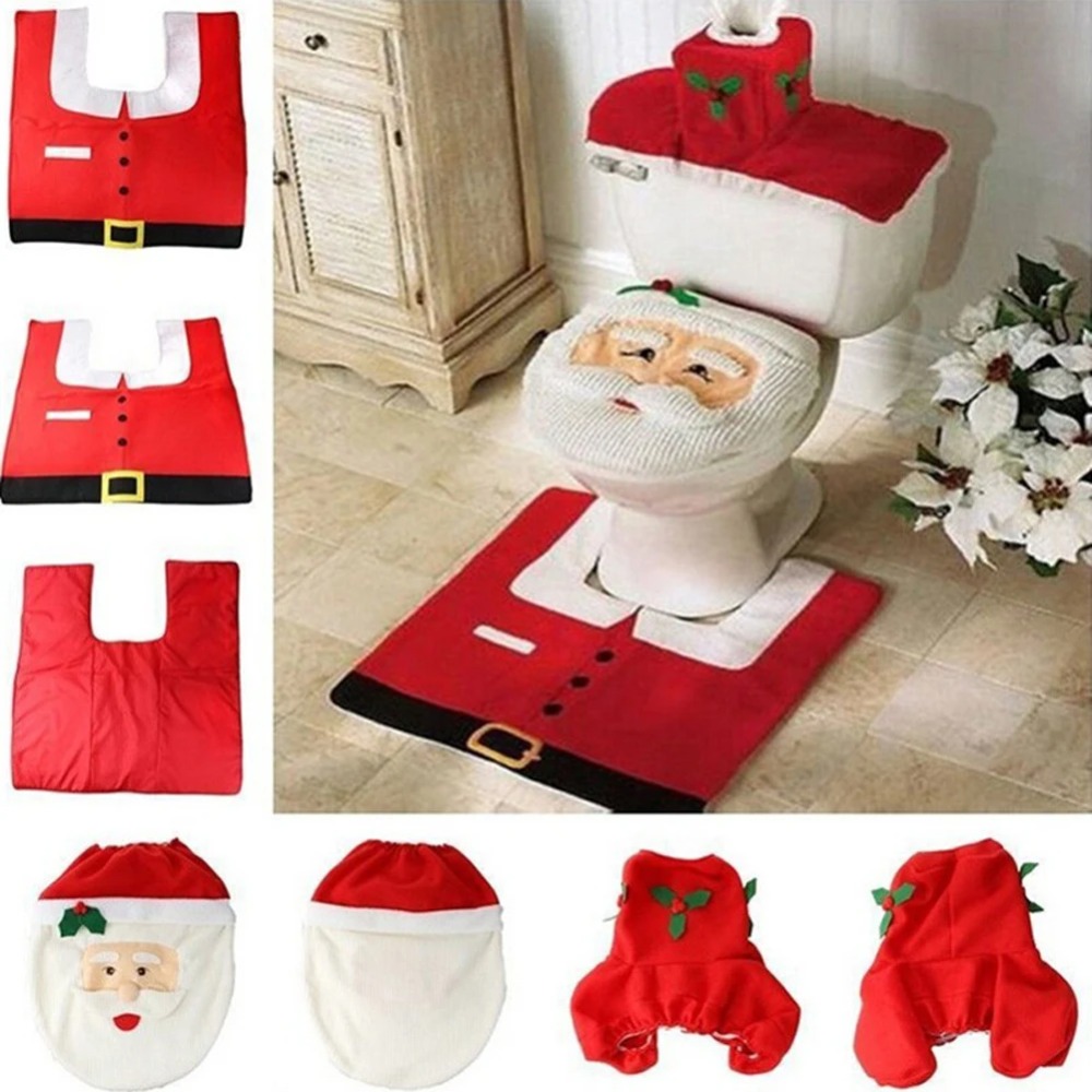 Home Of The Year Bathroom - Penutup Dudukan Toilet Natal yang Lucu,