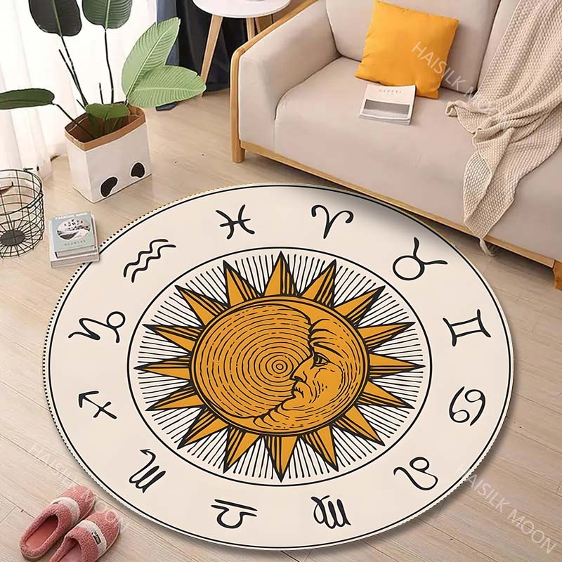 Home Bathroom Images - 1 Buah Karpet Bulat Motif Gambar