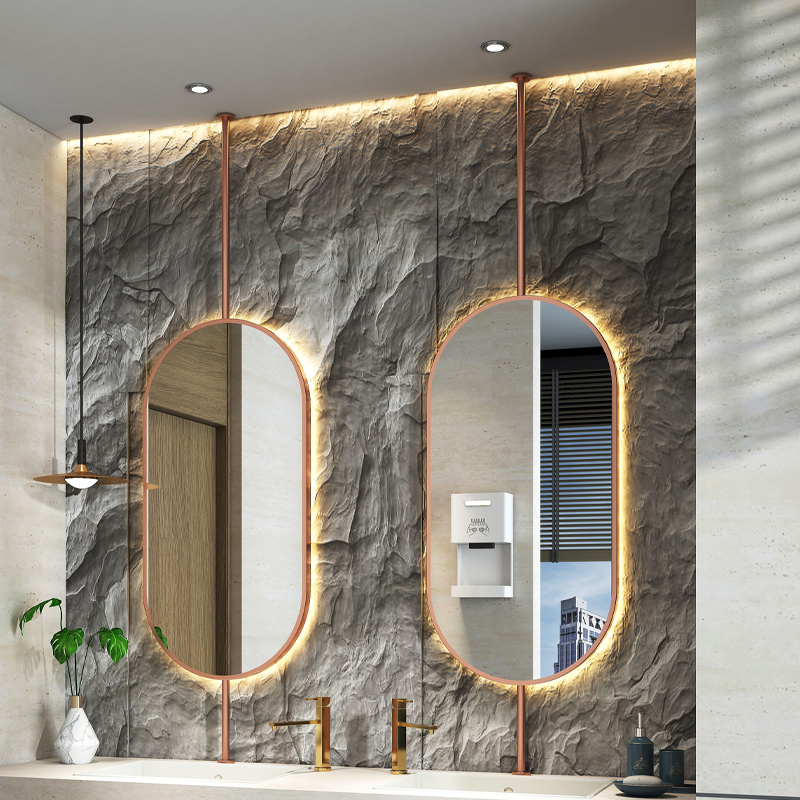 Home Living Bathroom Vanity - Cermin Gantung Oval Ukuran 60x90cm, Dekorasi