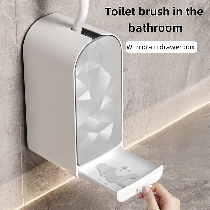 1Pcs Set Sikat Toilet Plastik  - Toilet Brush Holder ulasan dan harga