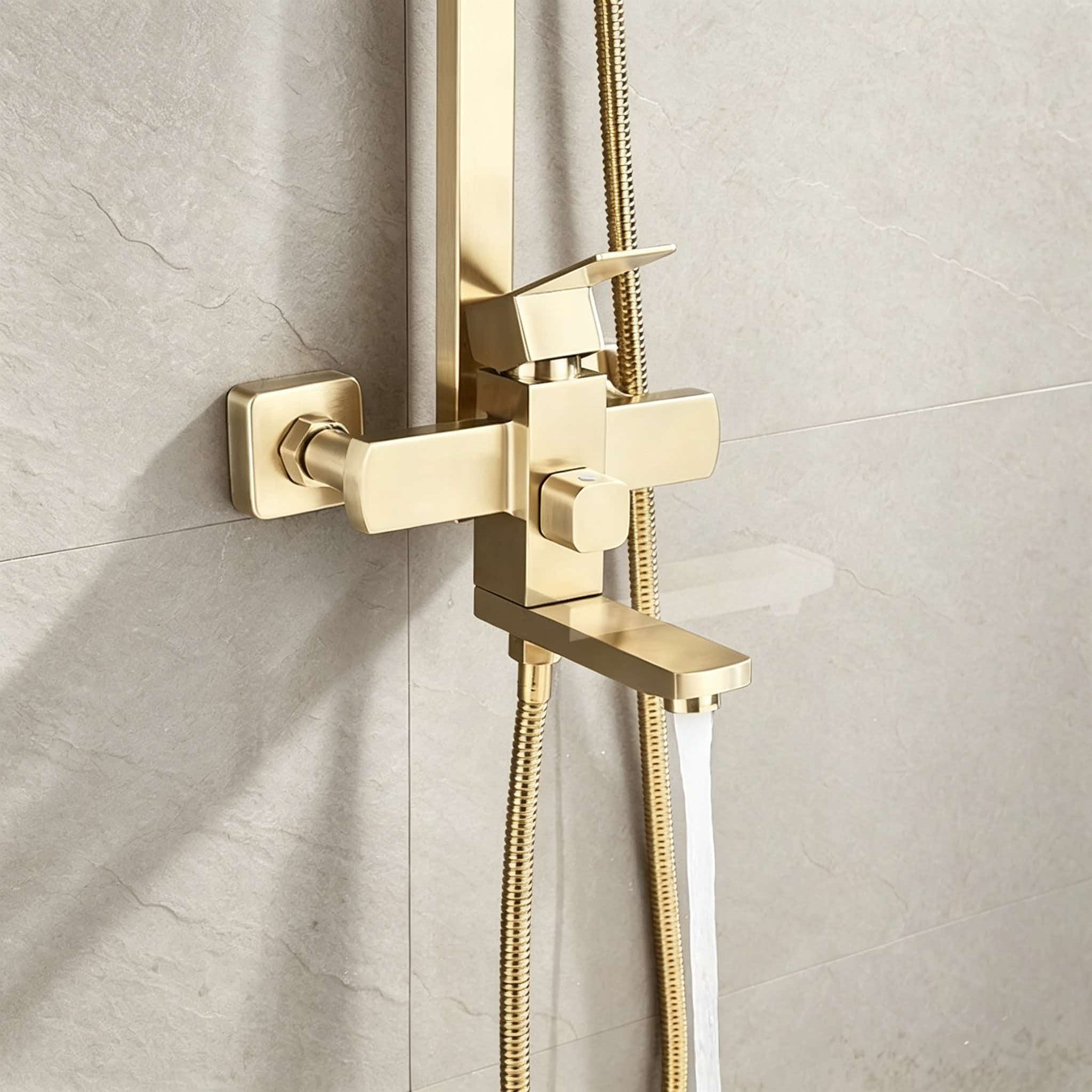 Set shower emas stainless stee - Home Bathroom Set ulasan dan harga
