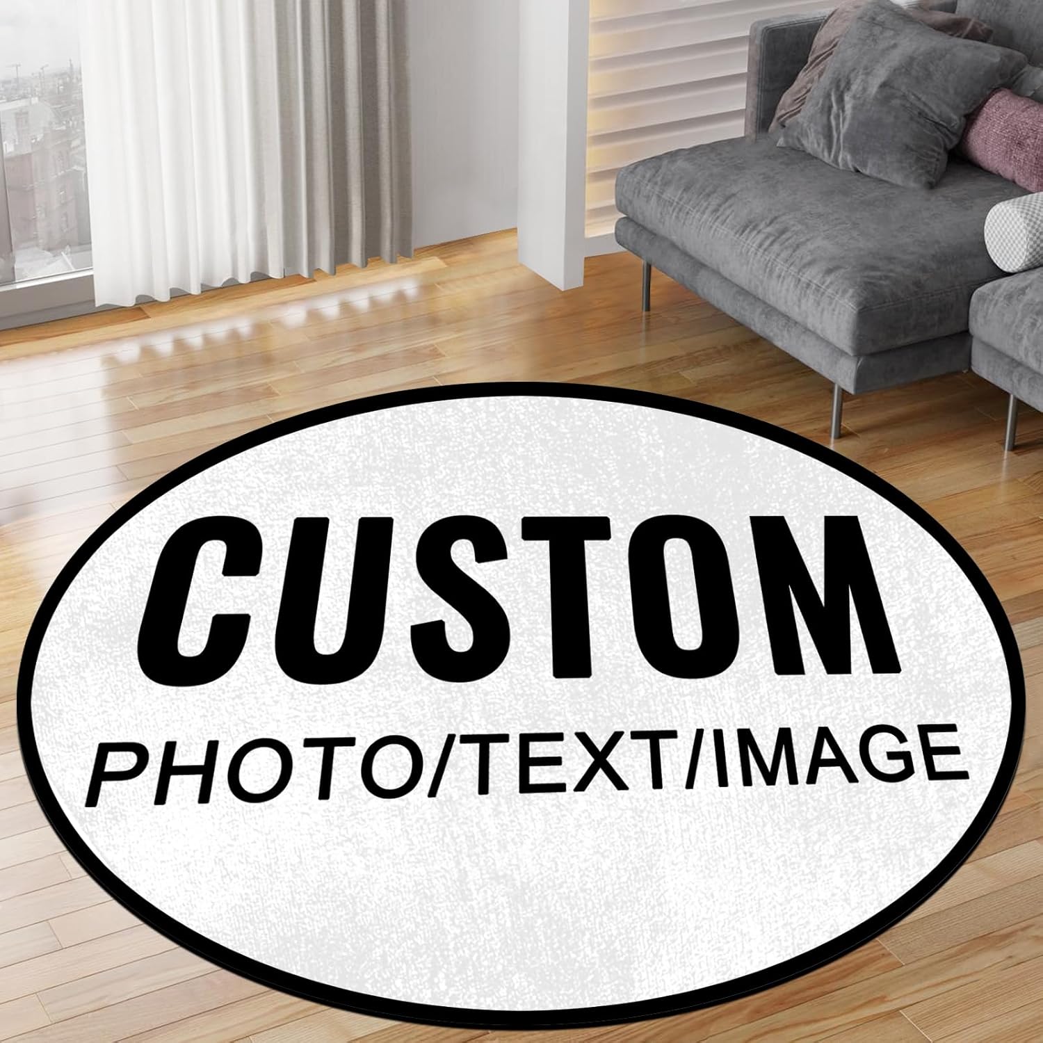 Karpet Bundar Kustom dengan Lo - Home Bathroom Images ulasan dan harga