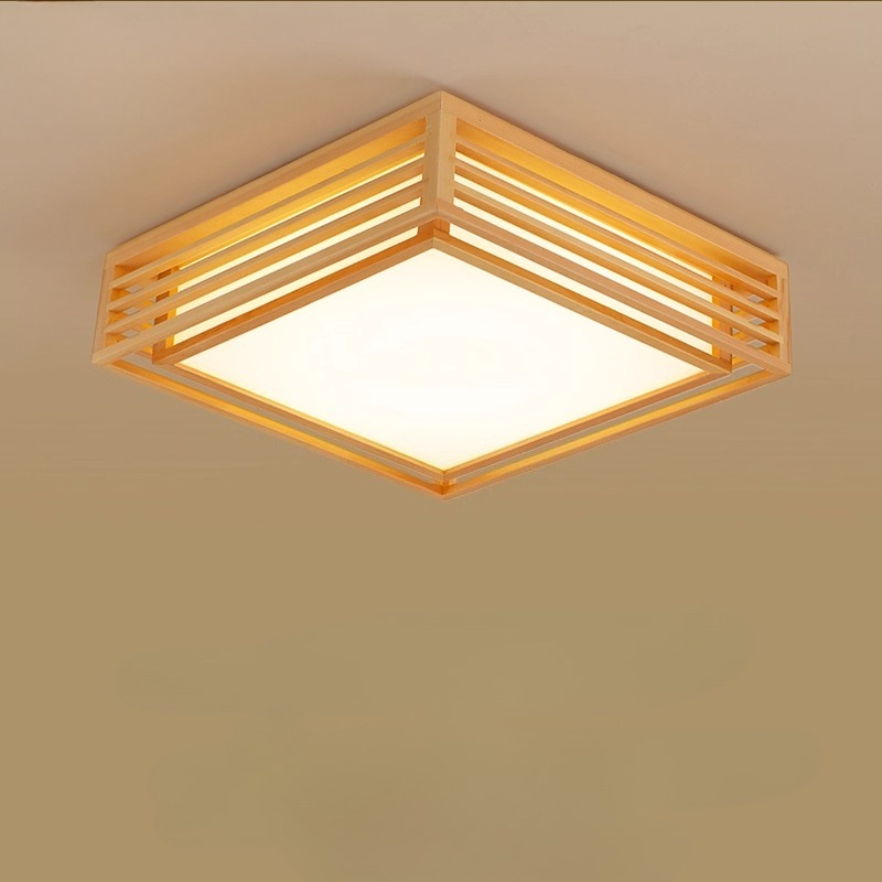 Lampu Plafon LED Kayu Log Desa - Japanese Home Bathroom Design ulasan dan harga