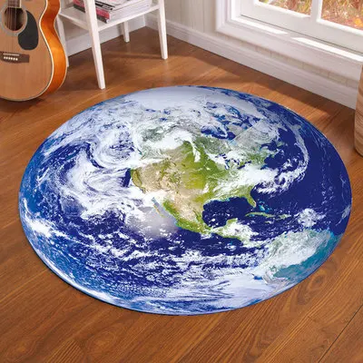 Galaxy Bumi karpet bulat bulan - Home Bathroom Floor Mats ulasan dan harga