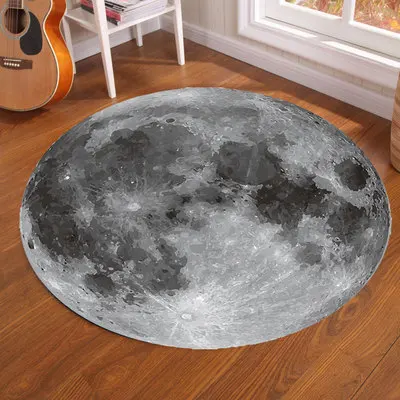 Galaxy Bumi karpet bulat bulan - Home Bathroom Floor Mats ulasan dan harga