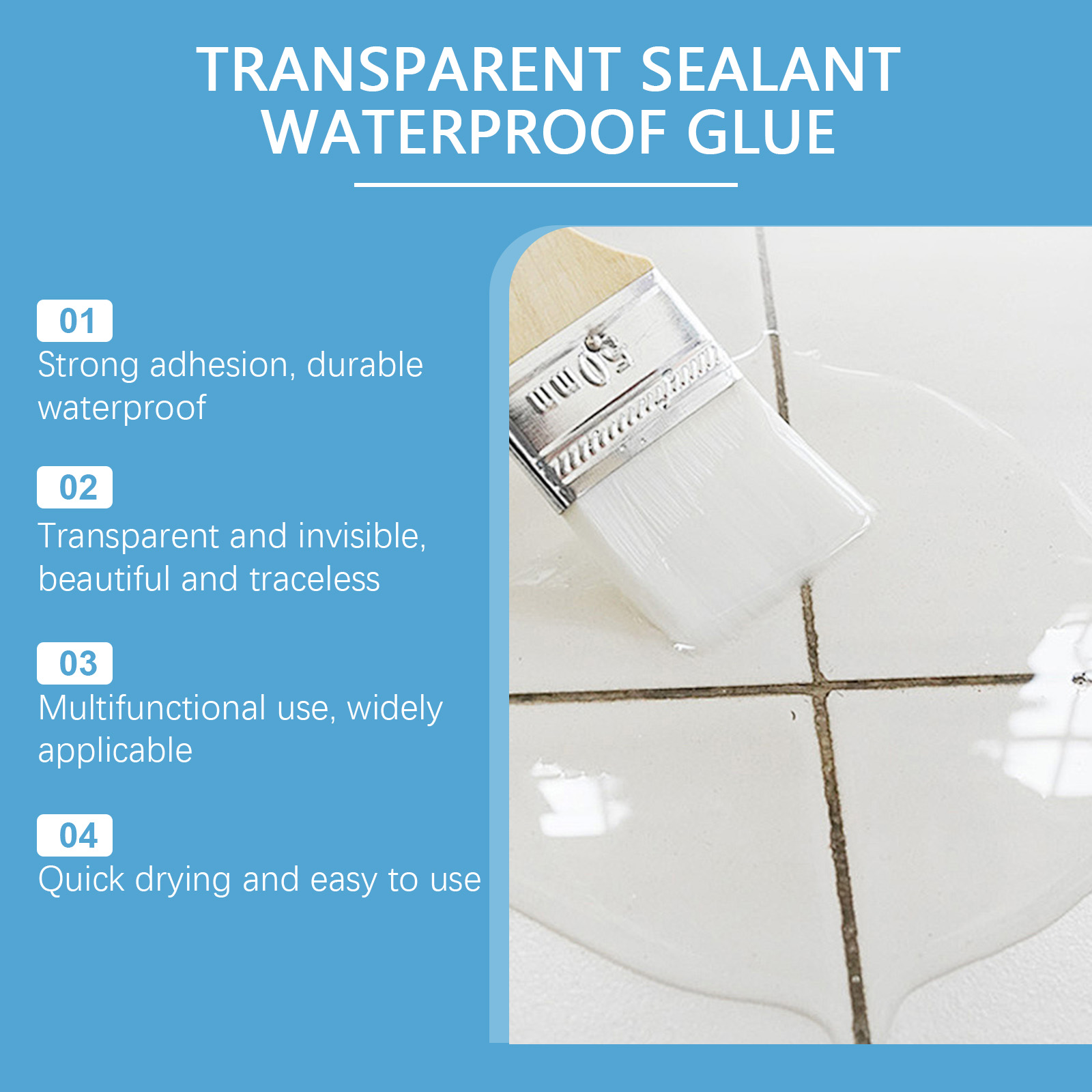 Sealant Tahan Air Transparan D - Home Bathroom Repair ulasan dan harga