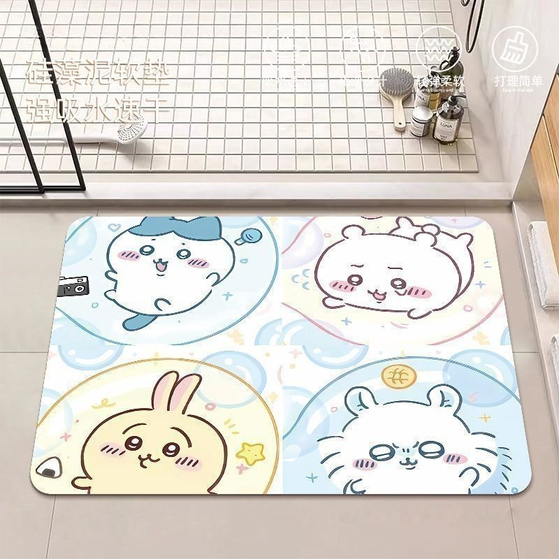 Anime Chiikawa Hachiware Usagi - Home Bathroom Floor Mats ulasan dan harga