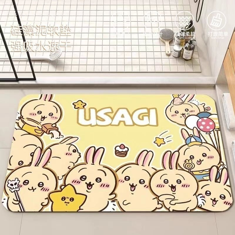 Anime Chiikawa Hachiware Usagi - Home Bathroom Floor Mats ulasan dan harga