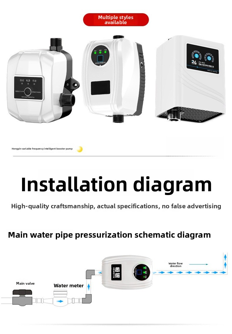 Pompa Peningkat Tekanan Shower - Home Bathroom Water Heater ulasan dan harga