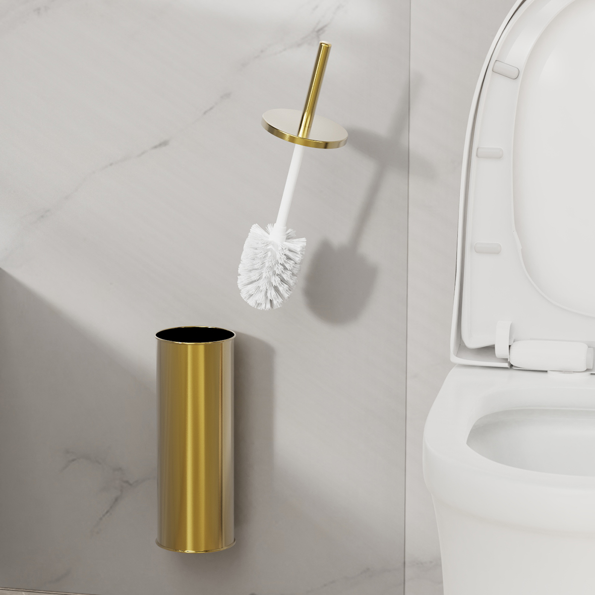 1 Set Sikat Toilet Baja Tahan  - Toilet Brush Holder ulasan dan harga