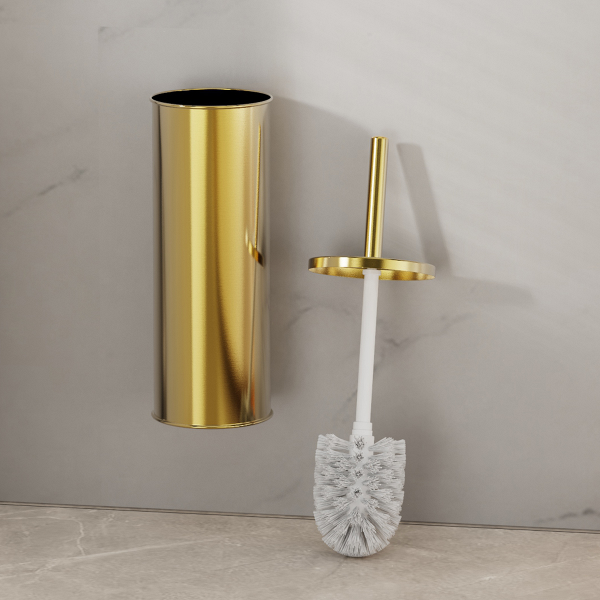 1 Set Sikat Toilet Baja Tahan  - Toilet Brush Holder ulasan dan harga
